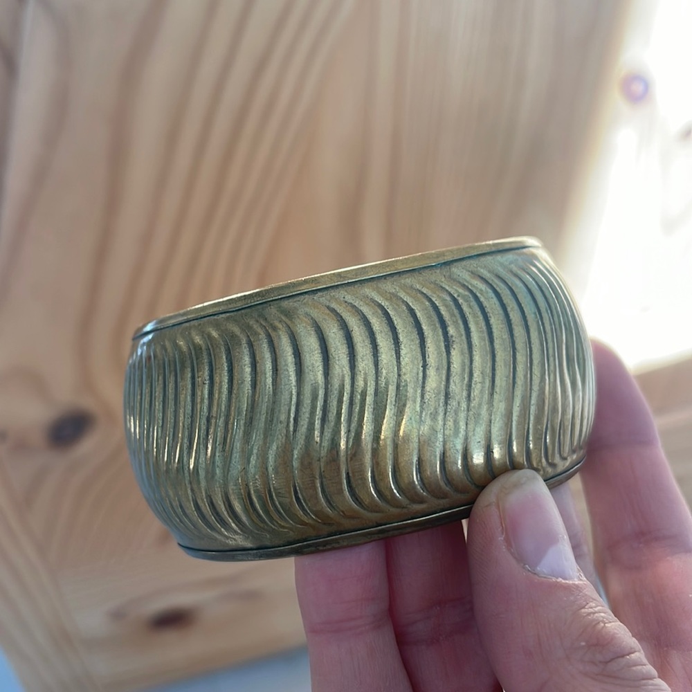 Gorgeous chunky brass bangle